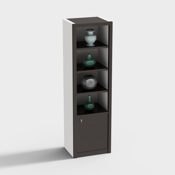 Stylish Urban Bookshelf 3D model for Modern Spaces