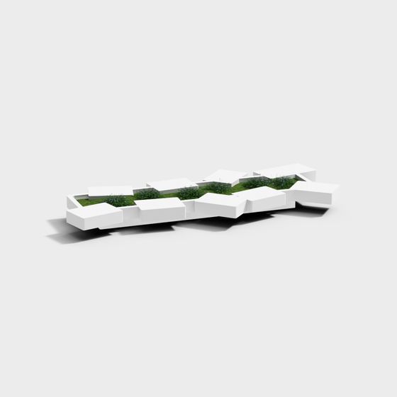 City Oasis Low-Poly 3D Model for Creative Projects