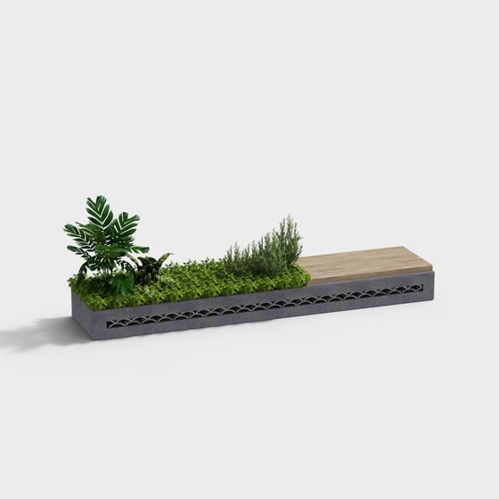 Urban Oasis Bench 3D model