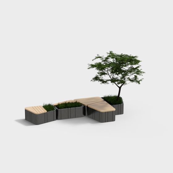 Urban Oasis Bench 3D model