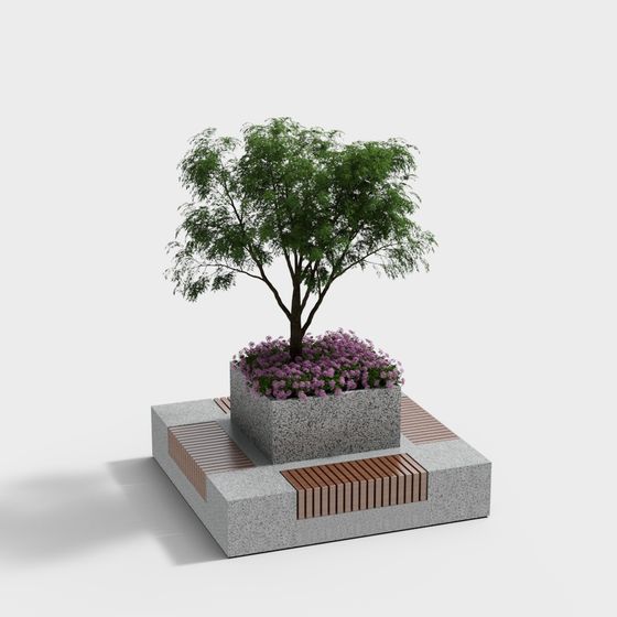 Urban Green Landscape 3D Model