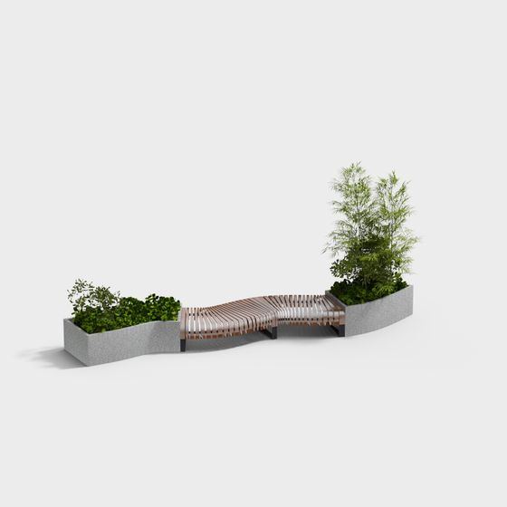 Urban Oasis Bench 3D model