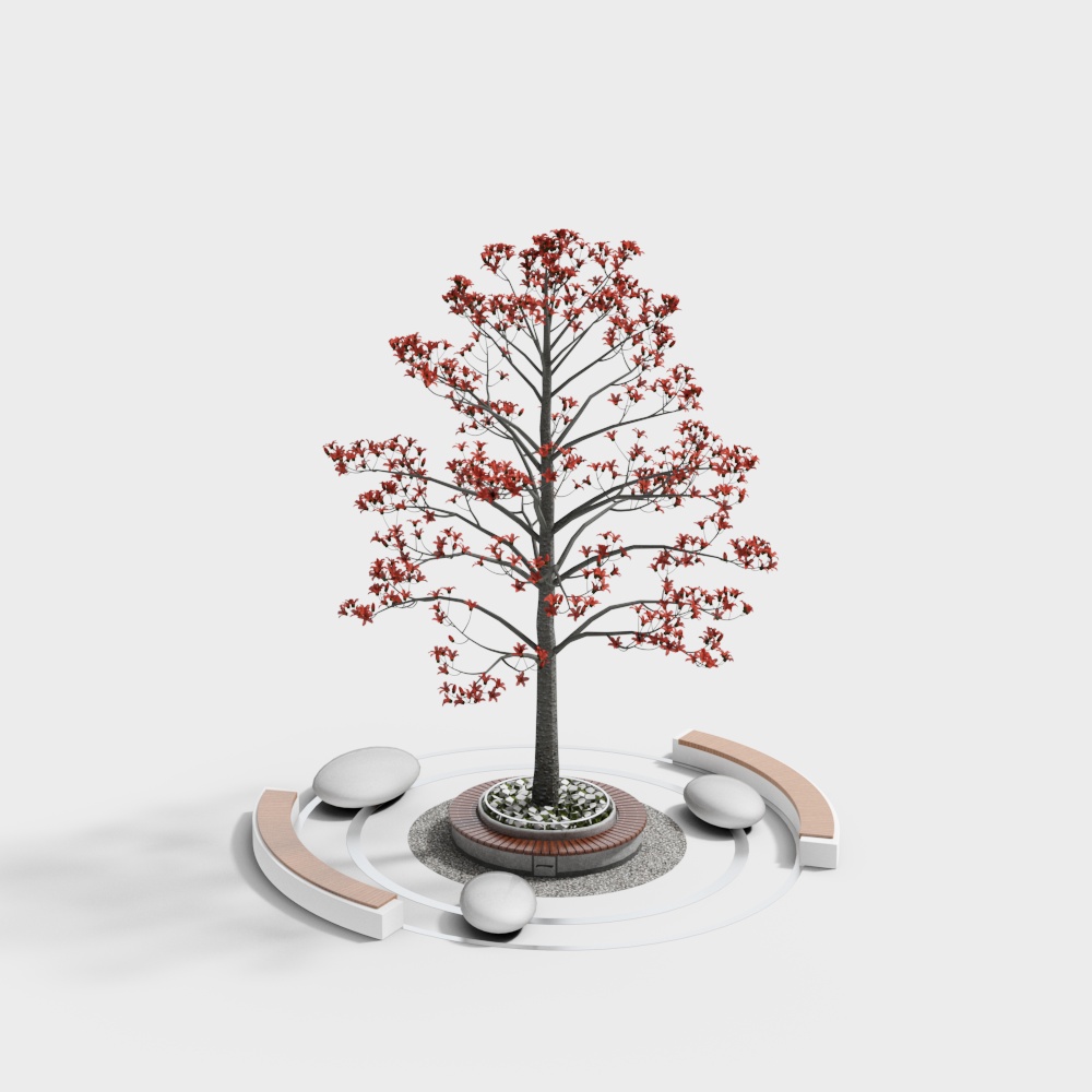 Landscape tree pool seating