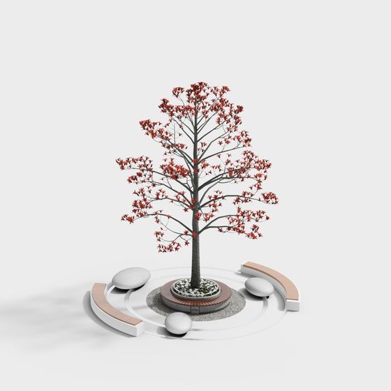 Autumn Red Maple 3D model
