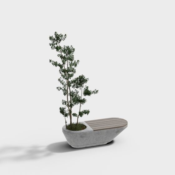 City Oasis Bench 3D model