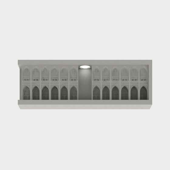 Elegant Gothic Arch Wall 3D model for Creative Projects