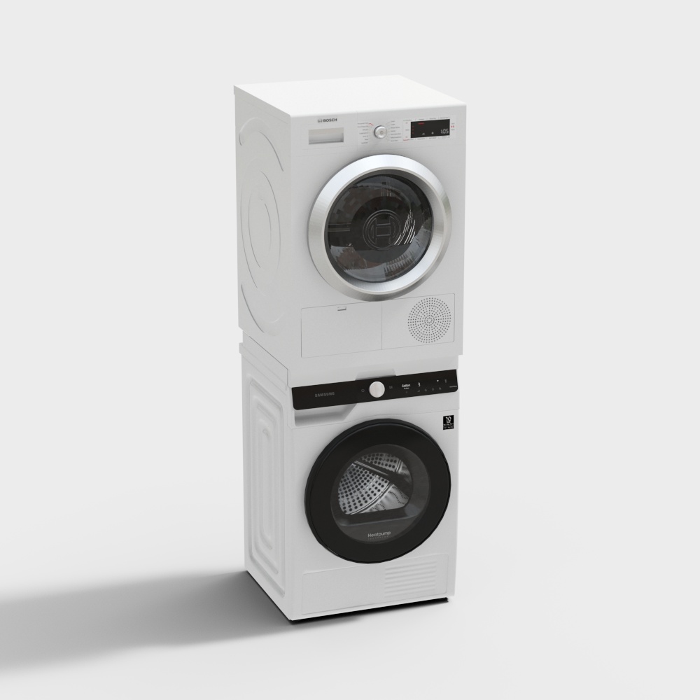 Modern double deck washing machine