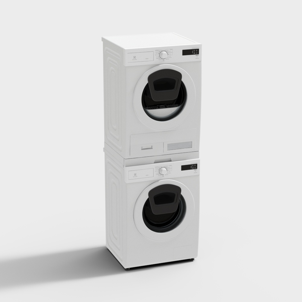 Machine à laver à double étage moderne