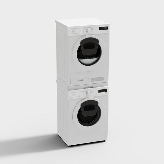 Machine à laver à double étage moderne