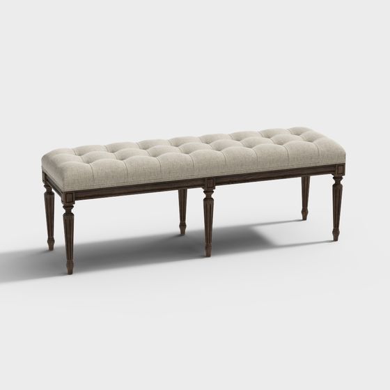 Classic Bench 3D model