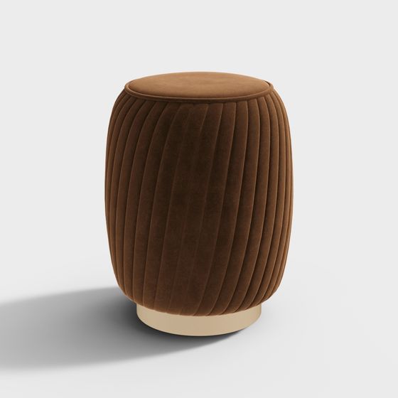 Cozy Velvet Ottoman 3D model