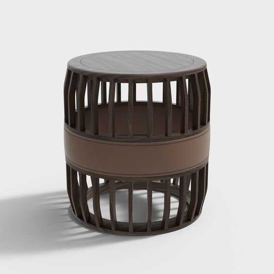 Cylindrical Hollow Side Table 3D model for Modern Interiors