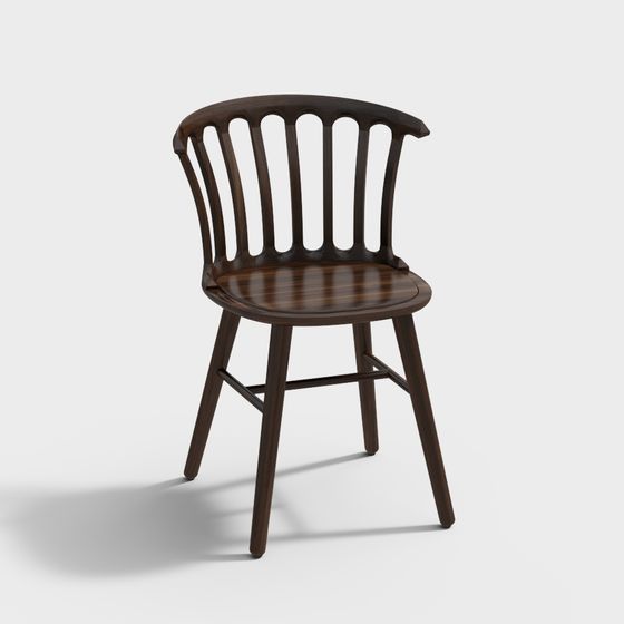 Classic Vintage Wooden Chair 3D model