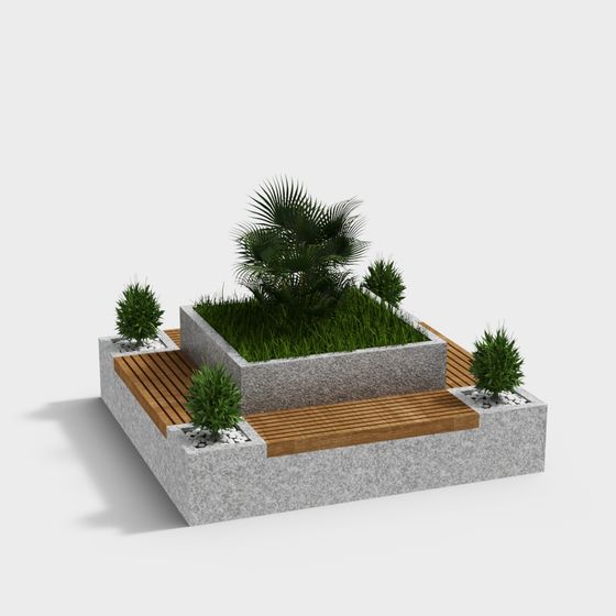Urban Oasis Planter 3D model for Creative Spaces