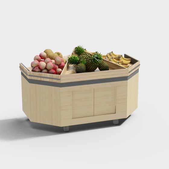 Vibrant Fruit Stall 3D model for Dynamic Scenes