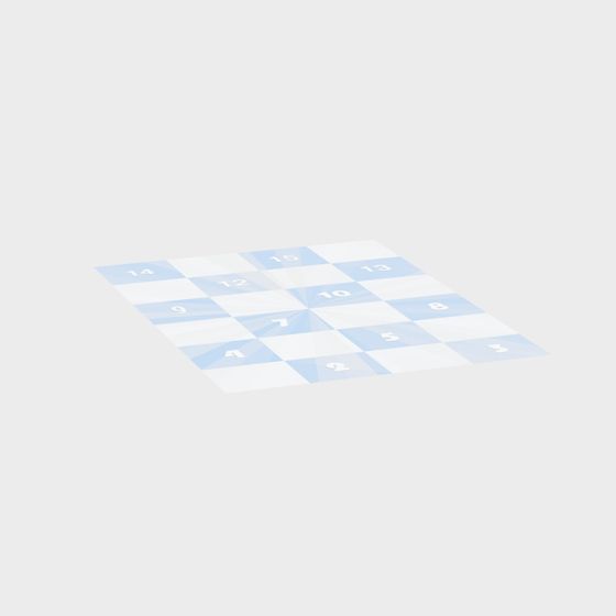 Elegant Low-Poly Chessboard 3D Model