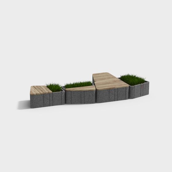 Urban Oasis Bench 3D model