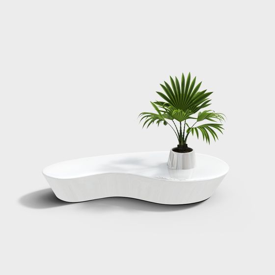 Sleek Low-Poly Planter Table 3D model