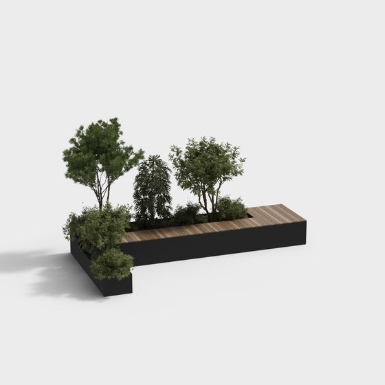 Urban Garden Corner 3D Model