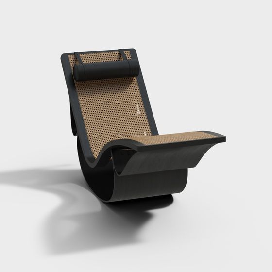 Unique Curved Chair 3D model for Modern Design