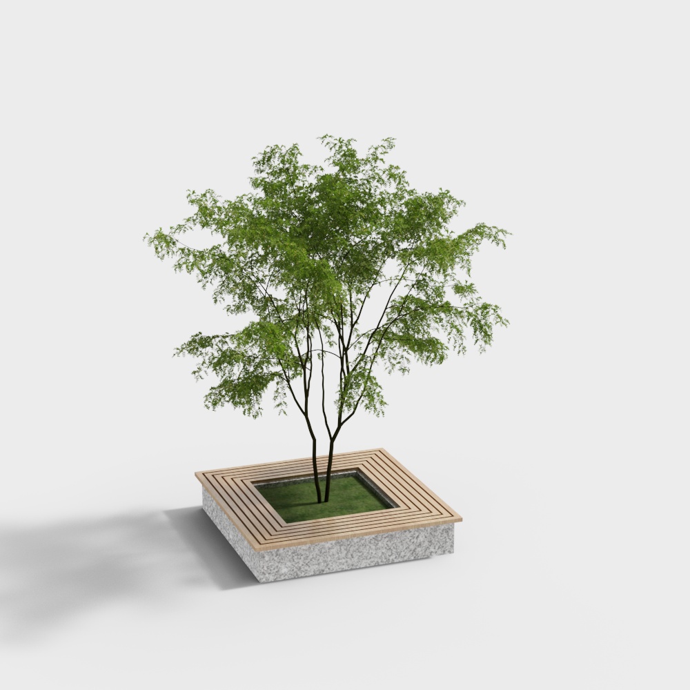 Outdoor tree pool seating