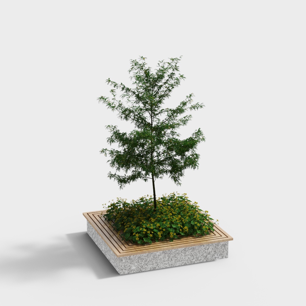 Tree pool flower pool seat