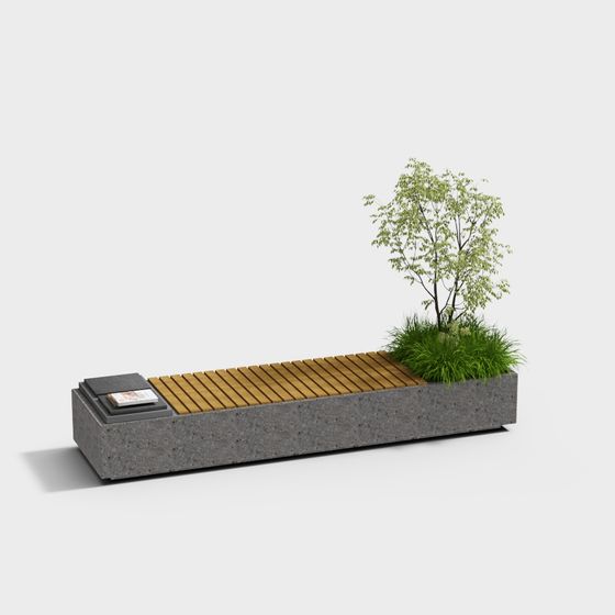 Urban Oasis Bench 3D model for Creative Spaces