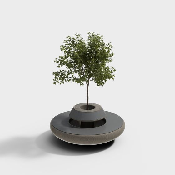 City Oasis Low-Poly 3D Model