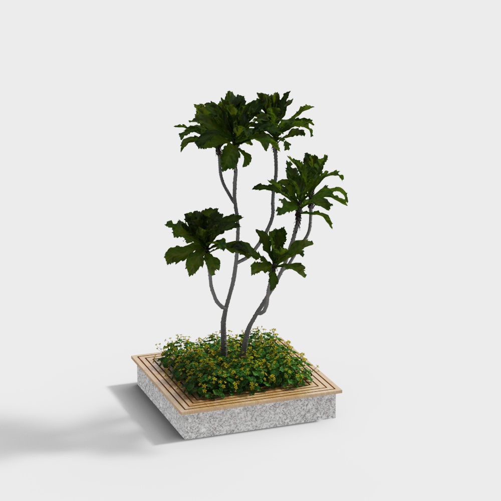 Outdoor tree pool seating