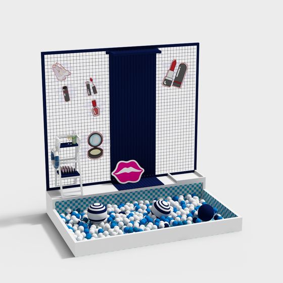 Stylish Makeup Room 3D model for Creative Design