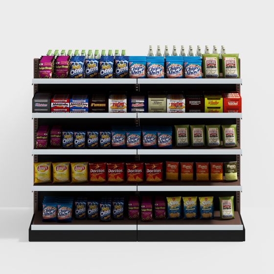 Snack Shelf Delight 3D model