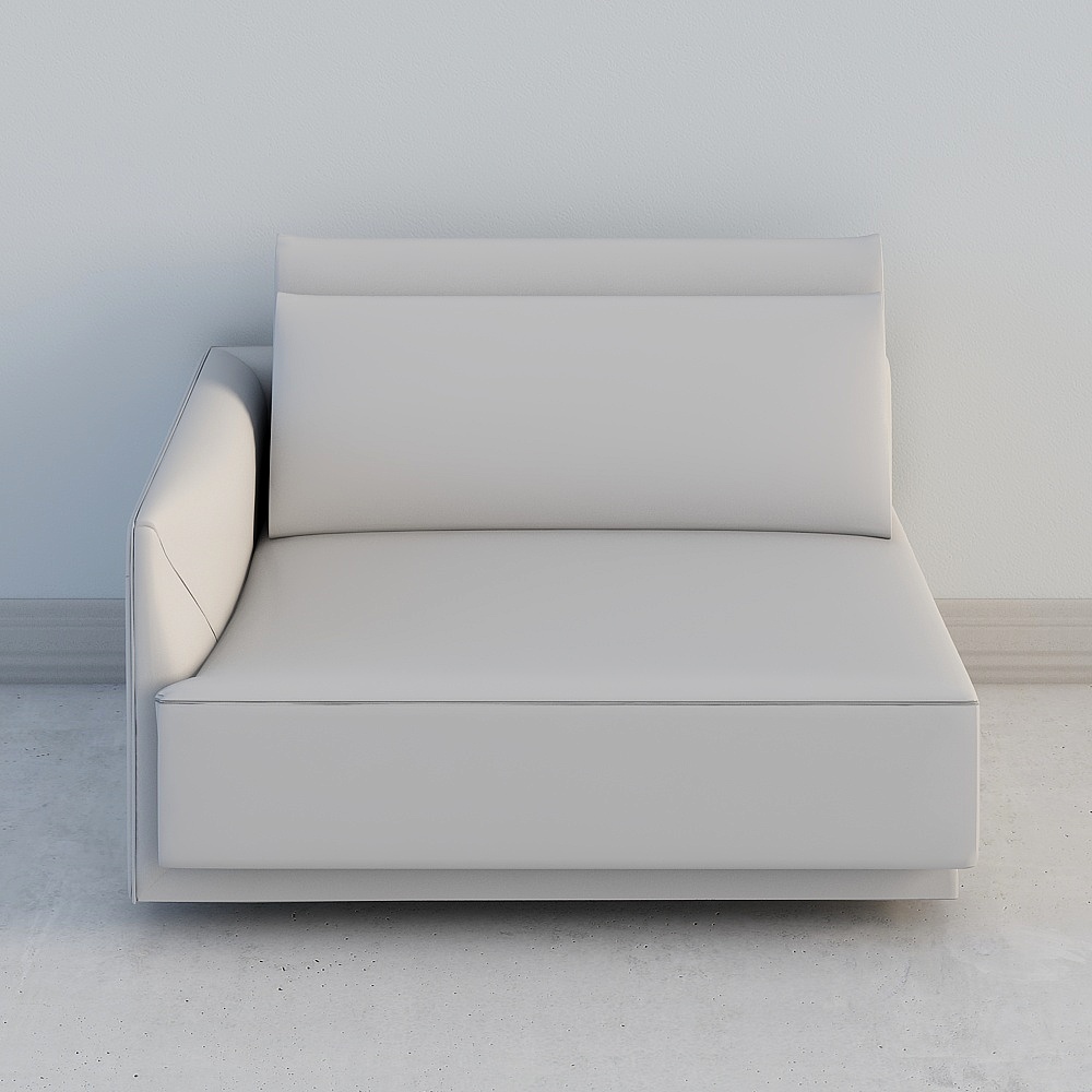 Minimalist 3D Sofa Model with High Detail