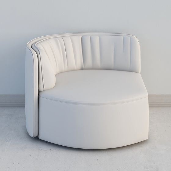 Elegant Curved Sofa 3D model for Contemporary Spaces