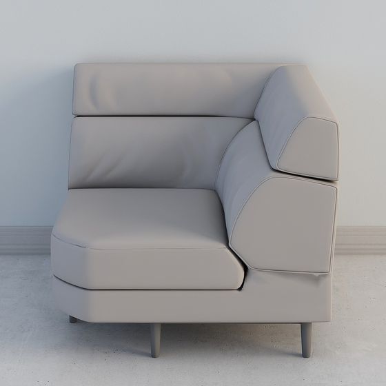 Modern Minimalist Low-Polygon Sofa 3D model