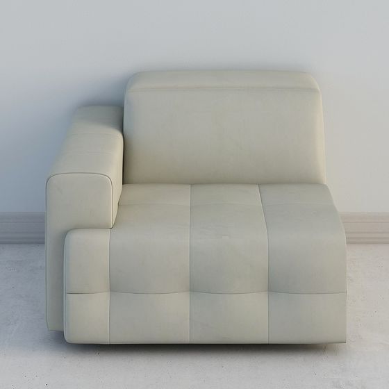 Modern Minimalist Low-Polygon Sofa 3D model