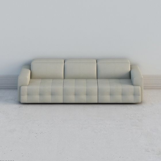 Elegant Low-Poly Sofa 3D model for Contemporary Spaces