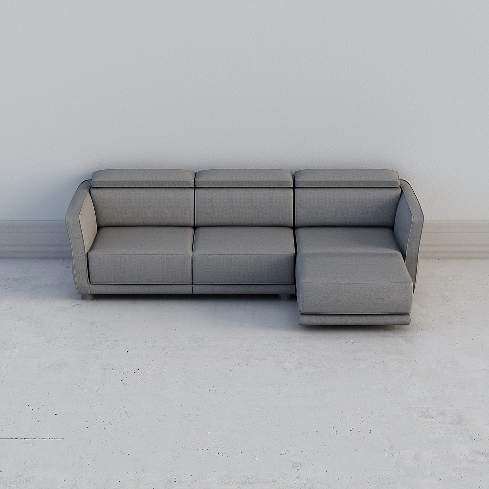 9168_Sof&aacute; Notturno Modular com Chaise 2784 Natuzzi