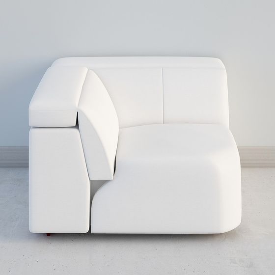 Urban Comfort Low-Poly Sofa 3D model