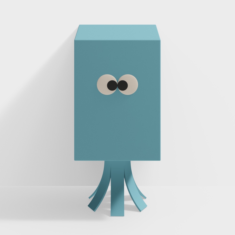Cuboid Monster 3D Model – Low-Poly Playful Character