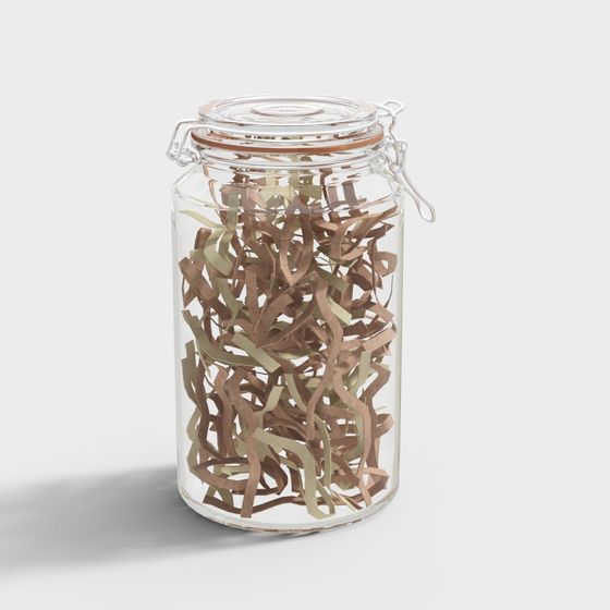 Shredded Paper Jar 3D model