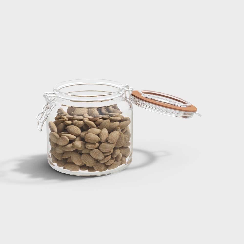 Modern nut glass storage jar