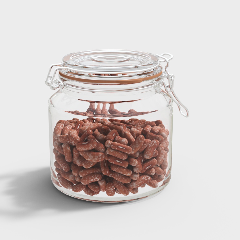 Modern nut glass storage jar