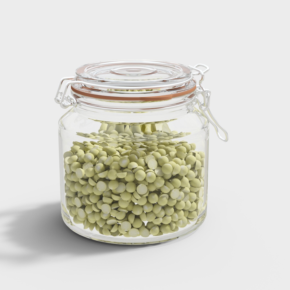 Bocal de stockage en verre pour noix moderne