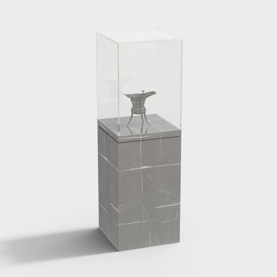 Antique Display Cabinet 3D model