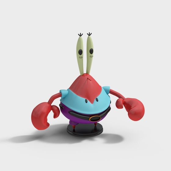 Charming Squidward 3D Model for Creative Projects