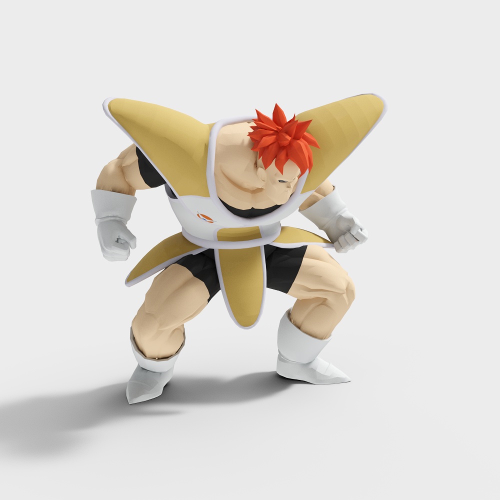 Battle Warrior Low-Poly 3D model for Designers