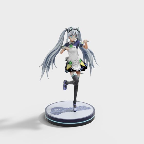 Futuristic Girl 3D Model