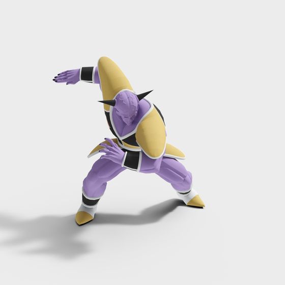 Futuristic Low-Poly 3D Character Model