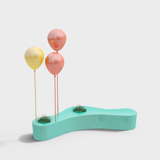 Balloon Garden 3D model for Creative Projects