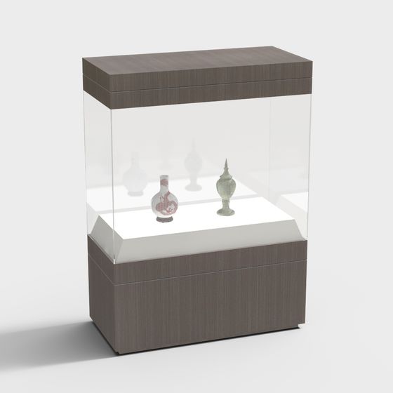Elegant Display Cabinet 3D model for Modern Interiors
